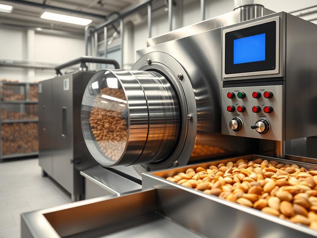 عکس دستگاه بو دادن پسته راهنمای انتخاب و بهینه‌سازی تولید صنعتی