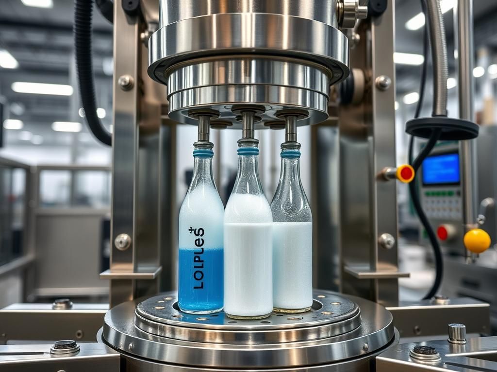 عکس دستگاه وکیوم بسته بندی بطری: راهنمای جامع مایعات و پودرهای حساس