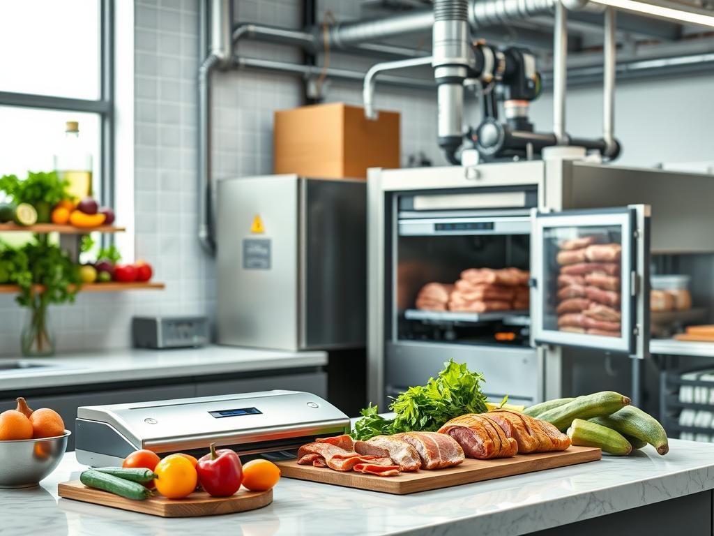 عکس راهنمای جامع دستگاه وکیوم بسته بندی غذا: از خانگی تا صنعتی و نکات خرید