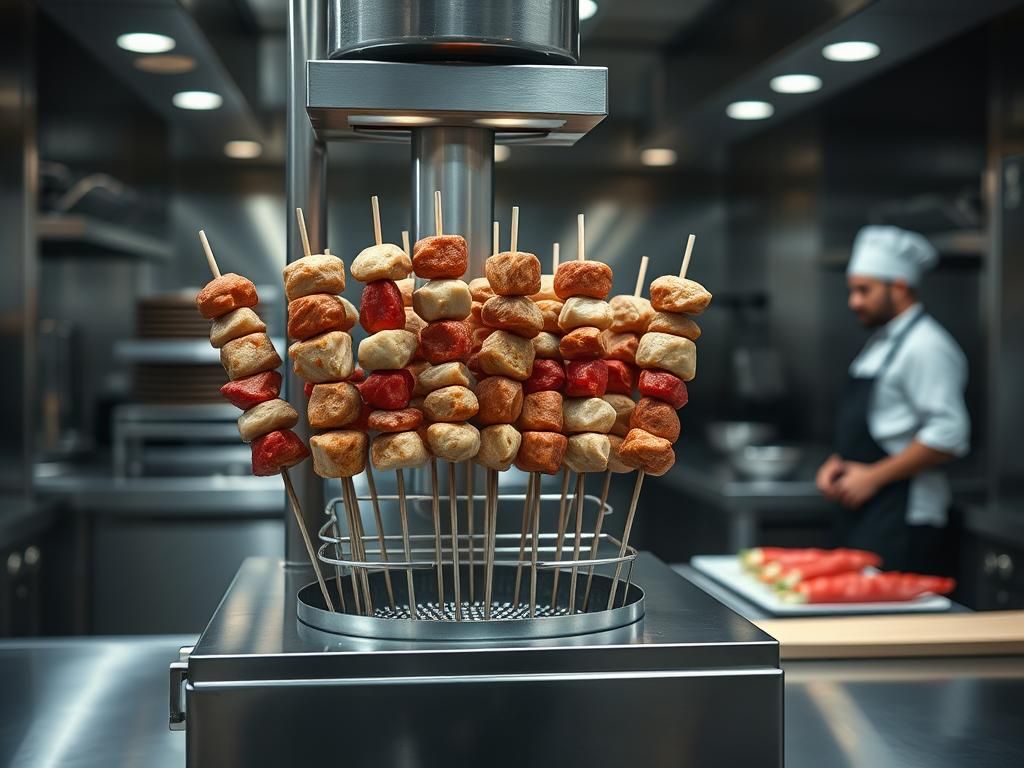 عکس کباب سیخ کن اتوماتیک: راهنمای جامع خرید و مزایای بی‌نظیر برای کسب‌وکار شما