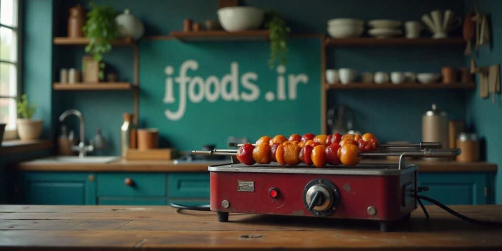 عکس راهنمای جامع خرید دستگاه کباب سیخ کن برقی: از خانگی تا صنعتی