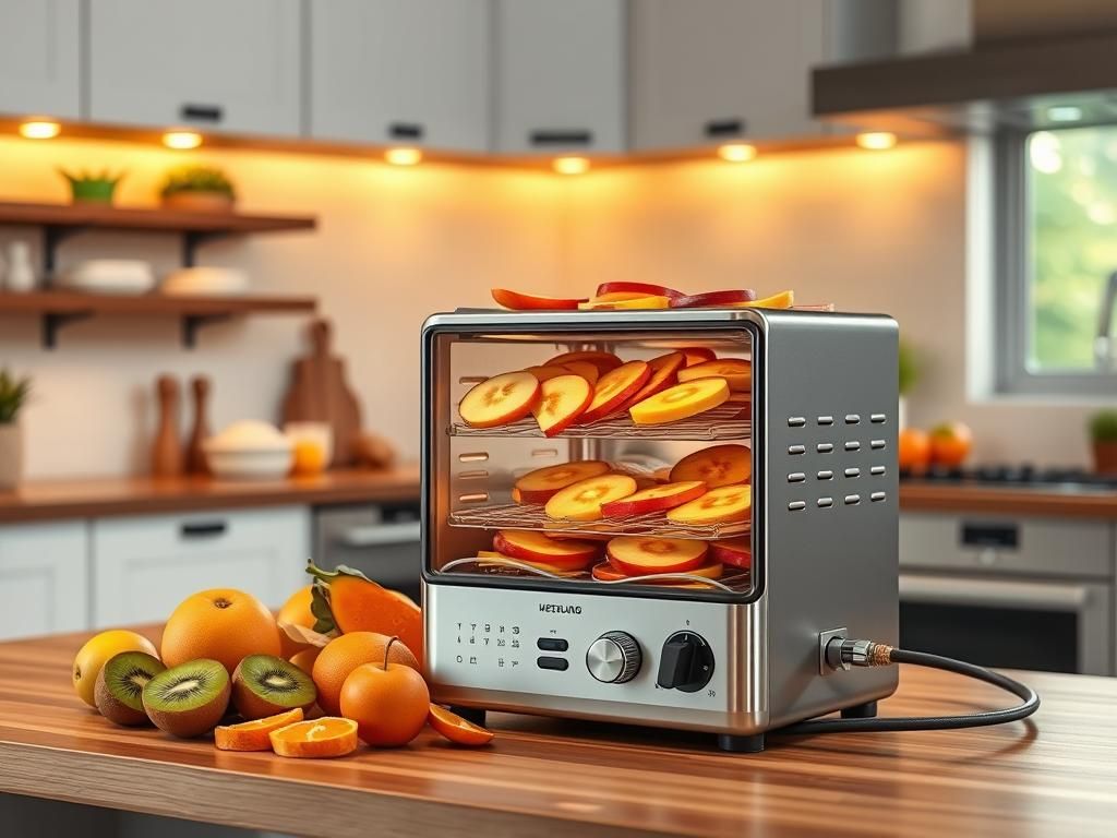 عکس راهنمای جامع خرید دستگاه میوه خشک کن خانگی گازی | مزایا، قیمت و نکات انتخاب بهترین مدل