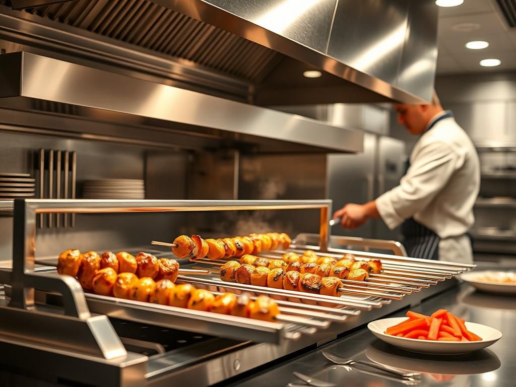 عکس خرید کباب پز ریلی در تبریز؛ بهترین کیفیت