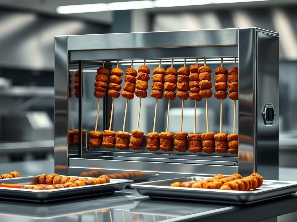 عکس خرید کباب زن صنعتی اتوماتیک در تبریز؛ کارایی بالا با هزینه مناسب