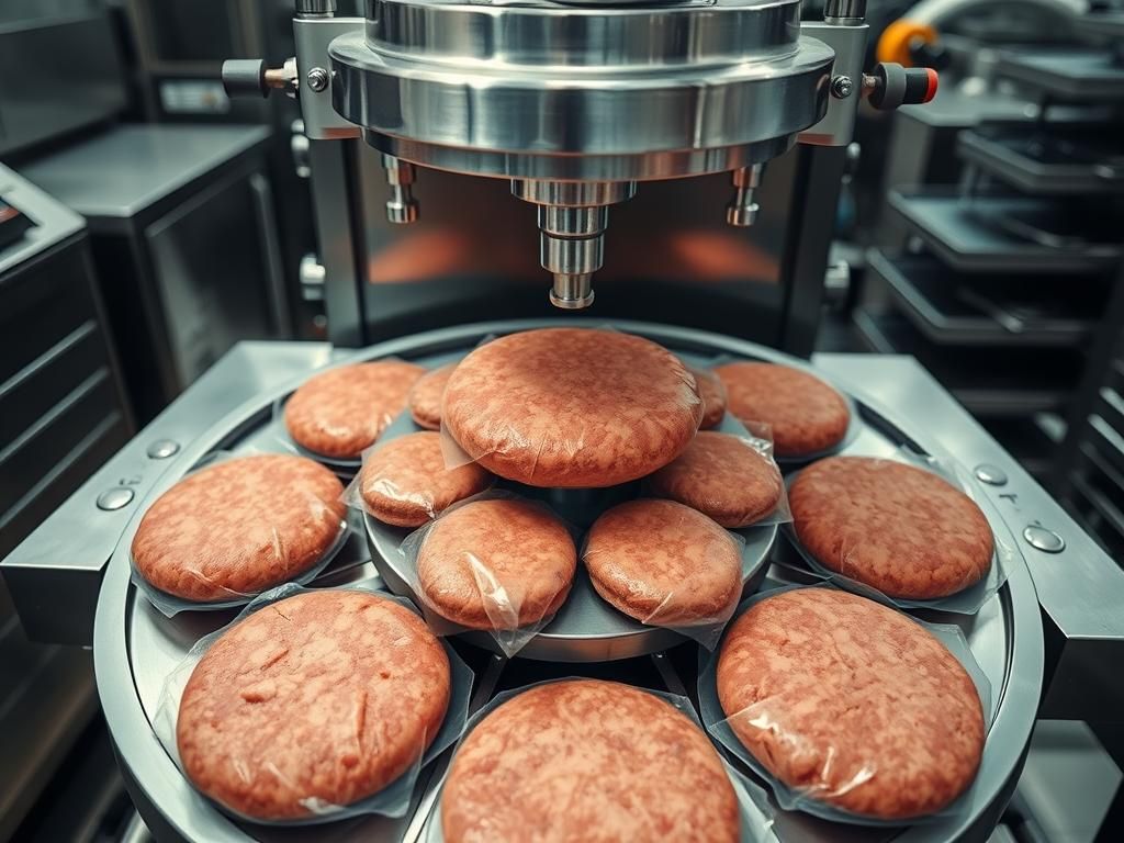 عکس دستگاه همبرگر زن اتوماتیک صنعتی | راهنمای جامع خرید و افزایش سودآوری