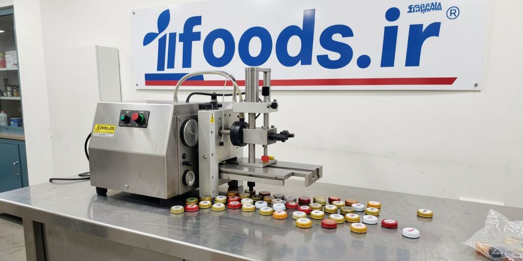 عکس دستگاه پلمپ سیل القایی: راهنمای جامع انتخاب، عملکرد و مزایای پلمپ درب بطری