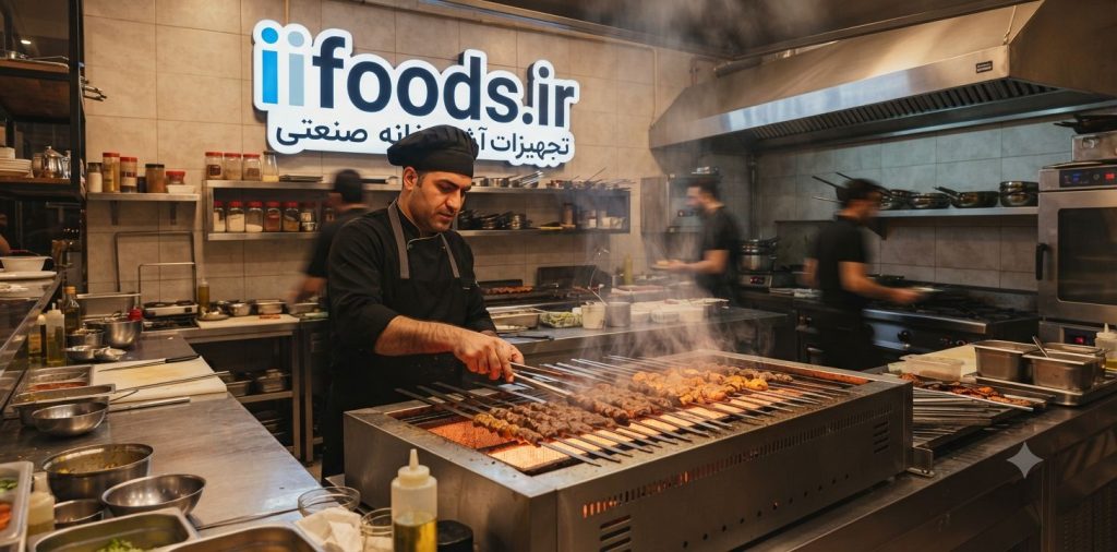 عکس کباب پز تابشی اتوماتیک: راهنمای کامل برای آشپزخانه‌های صنعتی