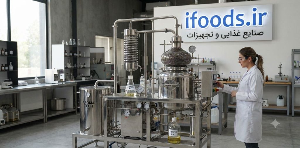 عکس دستگاه اسانس گیری صنعتی | راهنمای جامع انتخاب، خرید و کسب درآمد از طلای سبز