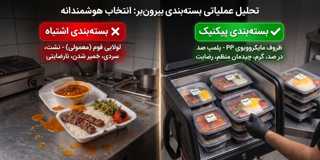 تله ظروف بیرونبر ارزان؛ چرا صرفهجویی در بستهبندی، سود رستوران شما را میبلعد؟ 2 عکس تله ظروف بیرونبر ارزان؛ چرا صرفهجویی در بستهبندی، سود رستوران شما را میبلعد؟
