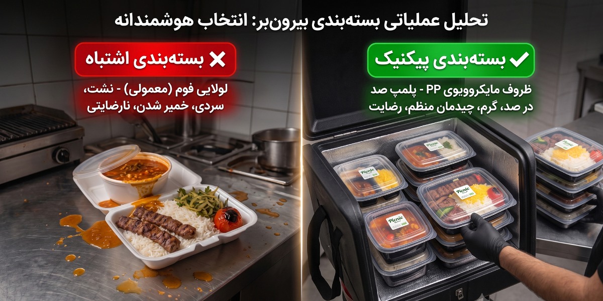 تله ظروف بیرونبر ارزان؛ چرا صرفهجویی در بستهبندی، سود رستوران شما را میبلعد؟ 1 عکس تله ظروف بیرونبر ارزان؛ چرا صرفهجویی در بستهبندی، سود رستوران شما را میبلعد؟